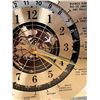 Image 2 : Marble? / Brass World Mantle Clock w/airplane second Hand - Works. Approx: 9x8.75"