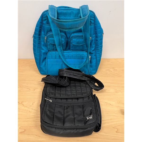 Blue & Black Lug Bags (Blue Lug bag approx 14x14x7")