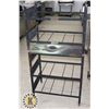 Image 1 : BLACK METAL FOOD SERVICE SHELVING UNIT