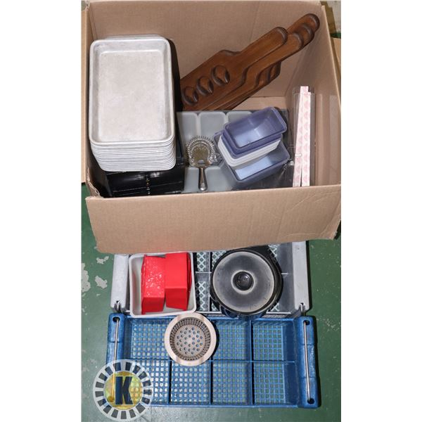BOX OF RESTAURANT MISC INCLUDING CUTLERY