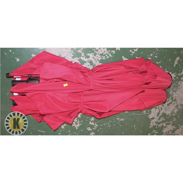 BUNDLE OF RED PATIO UMBRELLAS