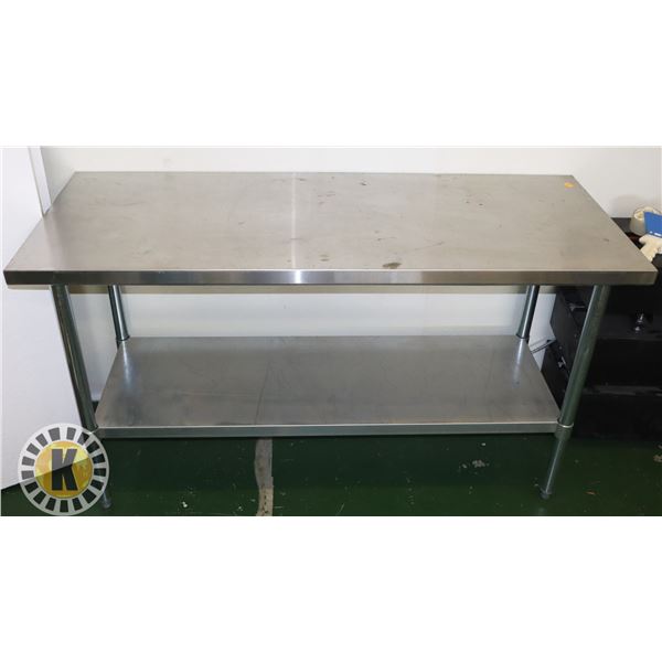STAINLESS STEEL PREP TABLE (24 X 60" TOP)