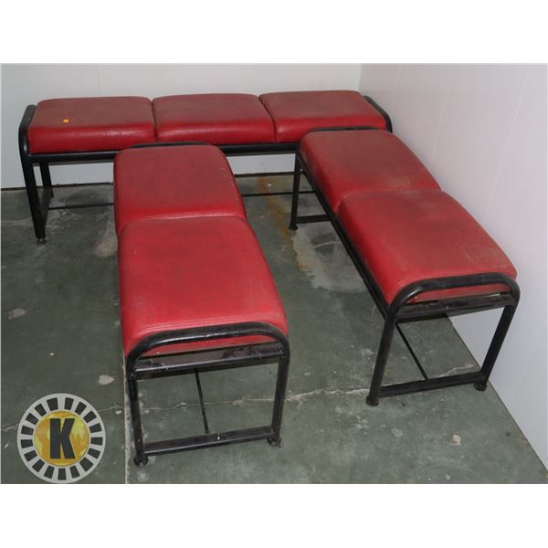 THREE CUSHION TOP BENCHES