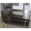 Image 1 : STAINLESS STEEL TABLE WITH DRAWERS, SHELVES