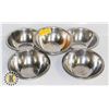 Image 1 : LOT OF 5 STAINLESS MIXING BOWLS - SMALL