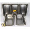 Image 1 : 5 STAINLESS STEEL FOOD SERVICE CONTAINERS