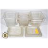 Image 1 : BUNDLE OF 6 CLEAR PLASTIC 1/6 SIZE INSERTS WITH