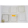 Image 1 : LOT OF 6 X 1/6 FLAT PLASTIC INSERT COVER LID