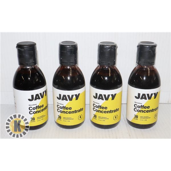 LOT OF 4 JAVY COFFEE CONCENTRATE