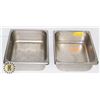 Image 1 : LOT OF 2 X 1/2 SIZE STAINLESS STEEL INSERT 4" DEE