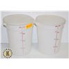Image 1 : LOT OF 2 X CAMBRO RFS8 - 8QT POLY ROUND FOOD
