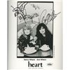 Image 1 : Heart Nancy Wilson and Ann Wilson signed photo