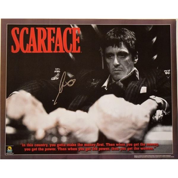 Al Pacino signed "Scarface" movie poster