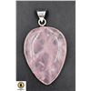 Image 1 : #139-NATURAL PINK ROSE QUARTZ PENDANT