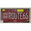 Image 1 : ROUTE 66 COLLECTOR LICENSE PLATE