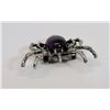 Image 1 : 11)  ANTIQUED SILVER TONE SPIDER PENDANT/
