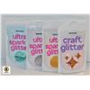 Image 1 : 4 PIECE CRAFT GLITTER - ASSORTED COLOURS