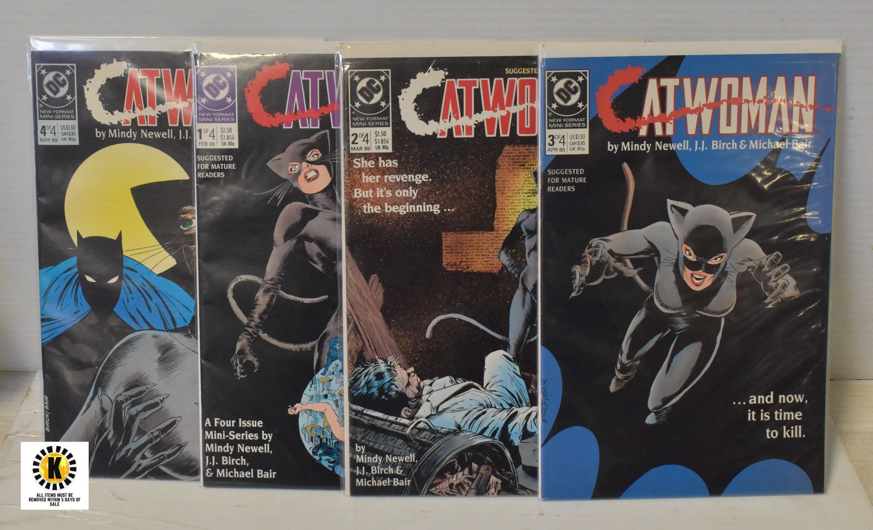 DC CAT WOMAN #1-4 COMIC SET 1989