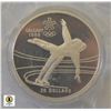 Image 1 : 1988 CALGARY OLYMPICS $20 SILVER COIN "SKATING"