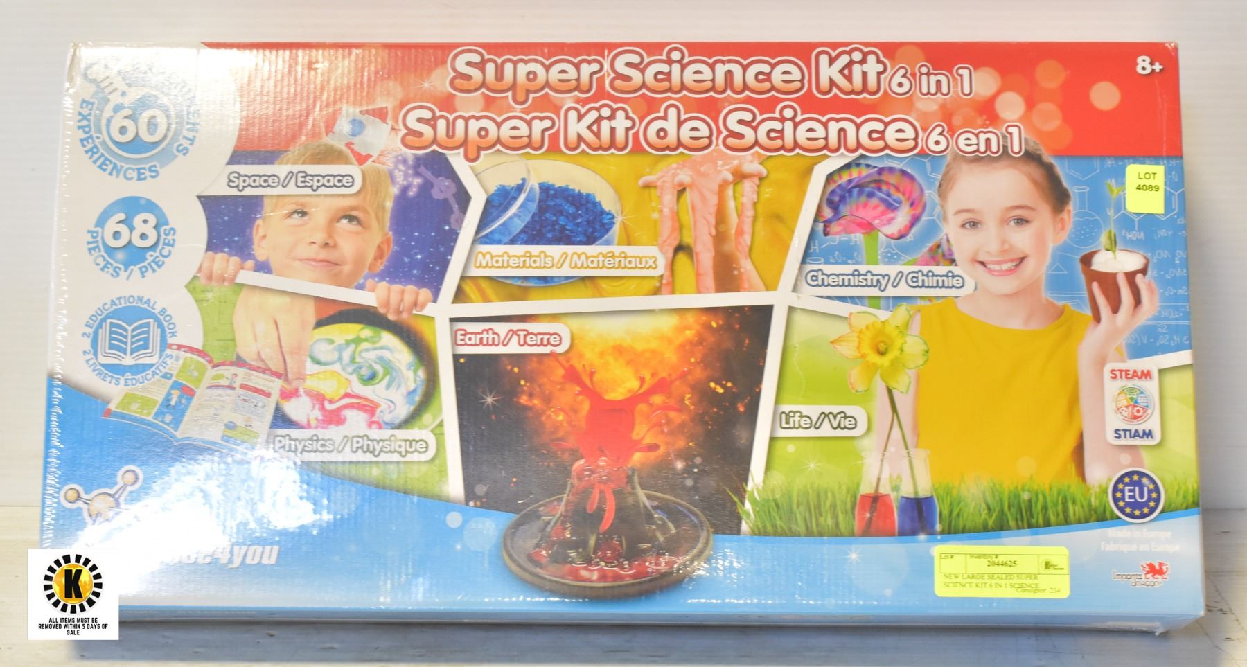 NEW LARGE SEALED SUPER SCIENCE KIT 6 IN 1 SCIENCE