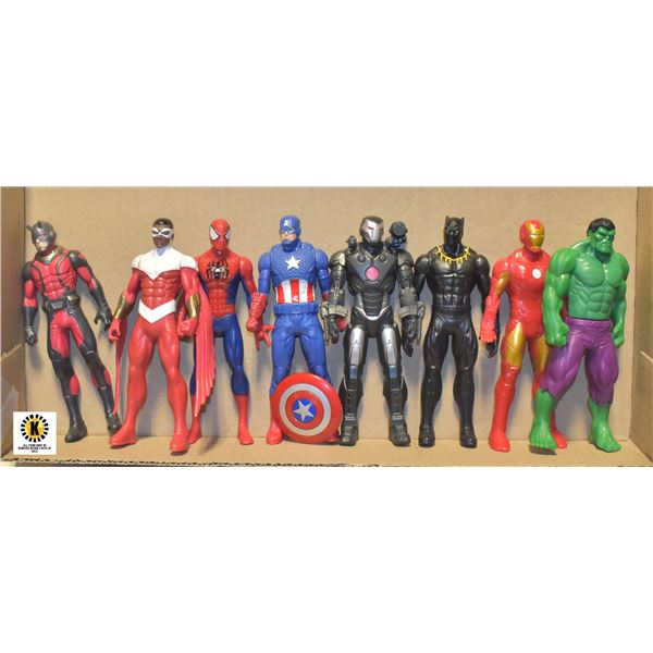 LOT OF 8 SUPERHERO FIGURES