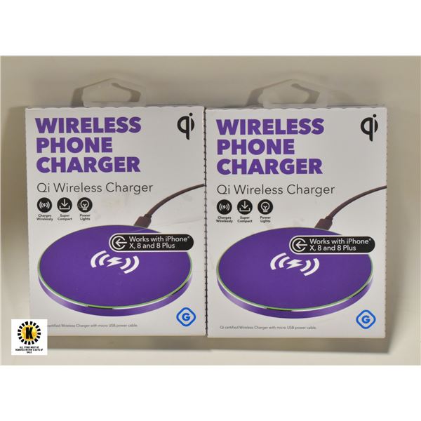 NEW GEMS WIRELESS PHONE QI CHARGER 2 PACK