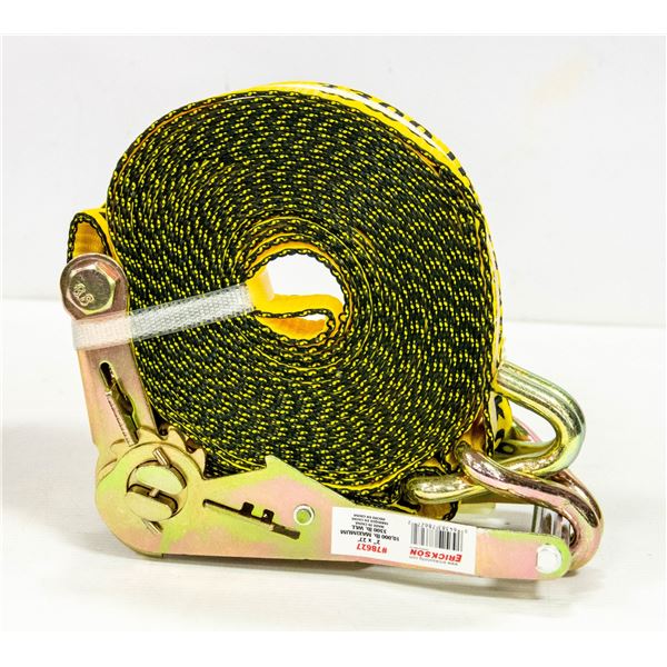 NEW ERICKSON 2" X 27' 10,000LBS RATCHET STRAP
