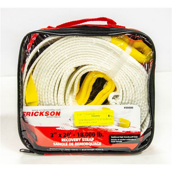 NEW ERICKSON 2" X 20' 18,000LBS RECOVERY STRAP