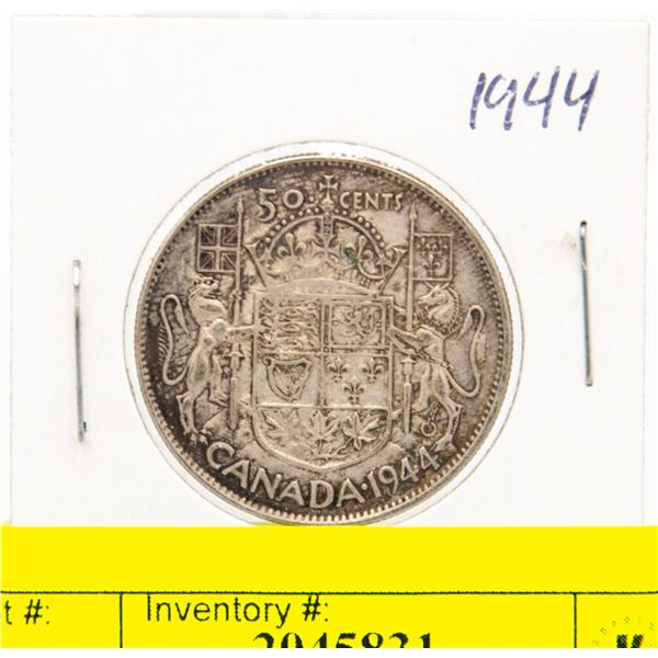 1944 CANADIAN SILVER HALF DOLLAR