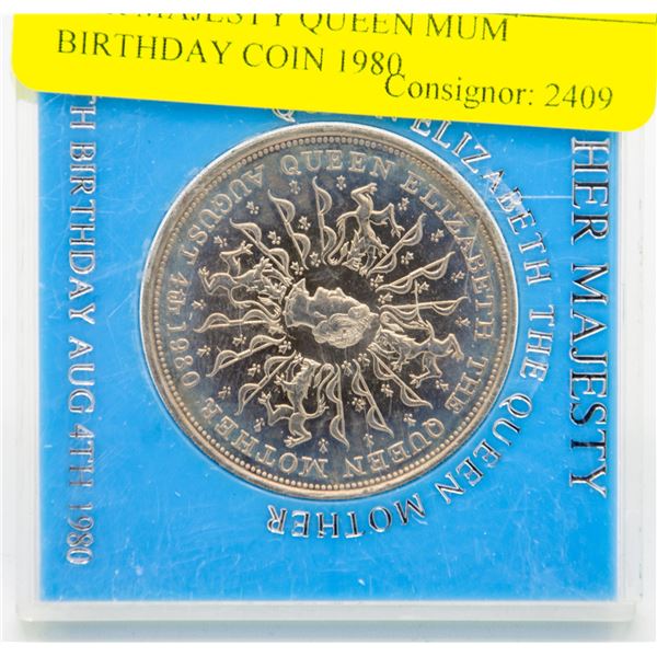 HER MAJESTY QUEEN MUM BIRTHDAY COIN 1980