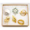 Image 1 : VINTAGE (6) STAMPED BROOCHES