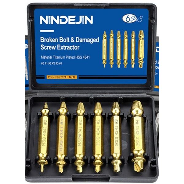 NEW 6PC DAMAGED SCREW EXTRACTOR BIT SET