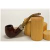 Image 1 : SUPER BENT REAL BRIAR TOBACCO PIPE W/ HORN STEM