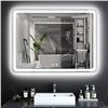 Image 1 : LED LIGHTED BATHROOM MIRROR 30" X 40" WITH SILVER