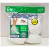 Image 1 : 6PK ANKLE SOCKS, SIZE 6-12