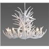 Image 1 : NEW DURAHORN WHITE 12 ANTLER 9 LIGHT CHANDELIER