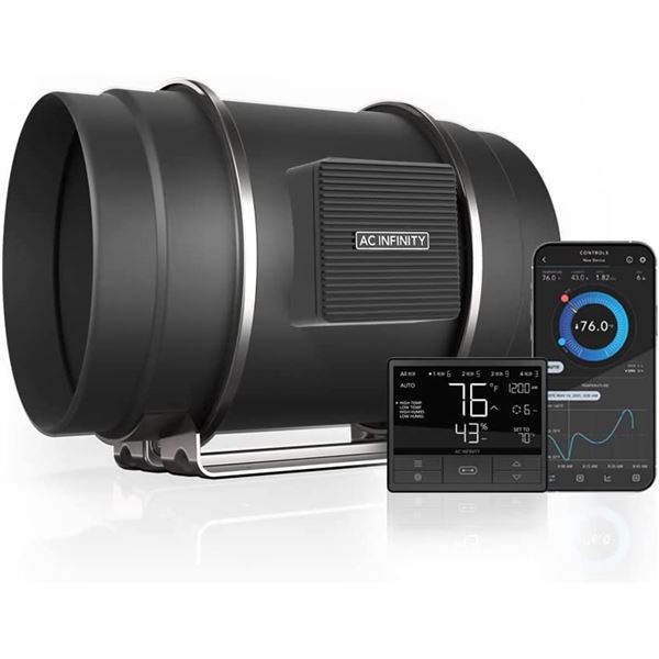 NEW AC INFINITY CLOUDLINE T8 INLINE DUCT FAN WITH