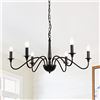 Image 1 : NEW ELUZE 6 LIGHT FARMHOUSE CHANDELIER, INDUSTRIAL