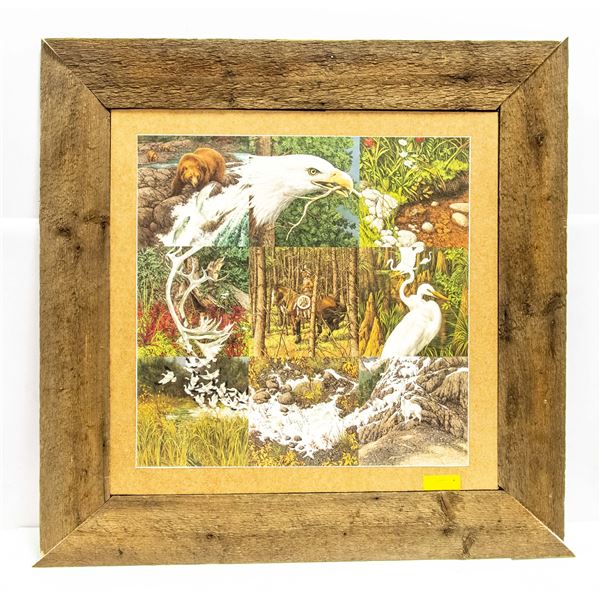 "SACRED CIRCLE" SIGNED BEV DOOLITTLE RUSTIC