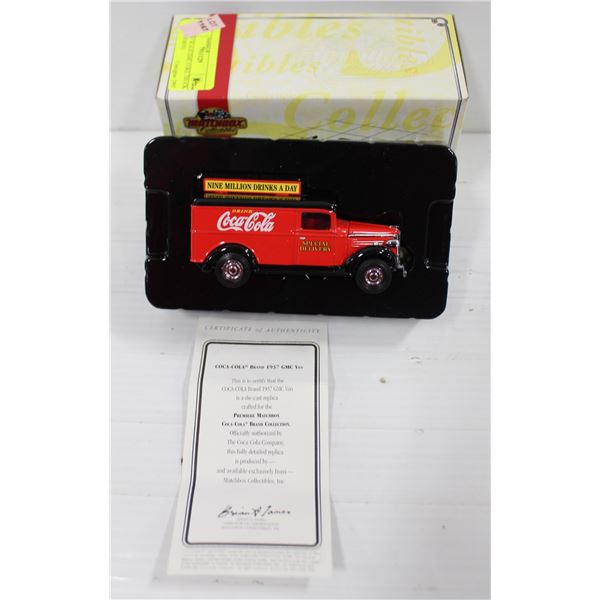 1937 1/43 SCALE GMC COKE TRUCK (MATCH BOX)