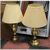 Image 1 : BRASS TABLE LAMPS- SET OF 2