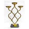 Image 1 : BRASS 3 CUP TIER CANDLE 22" TALL BRASS STAND