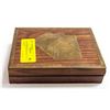 Image 1 : VINTAGE WOOD & BRASS 2 DECK CARD SET