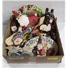 Image 1 : CHRISTMAS WHIMSICAL WOOD ITEMS- BOX LOT ASST.