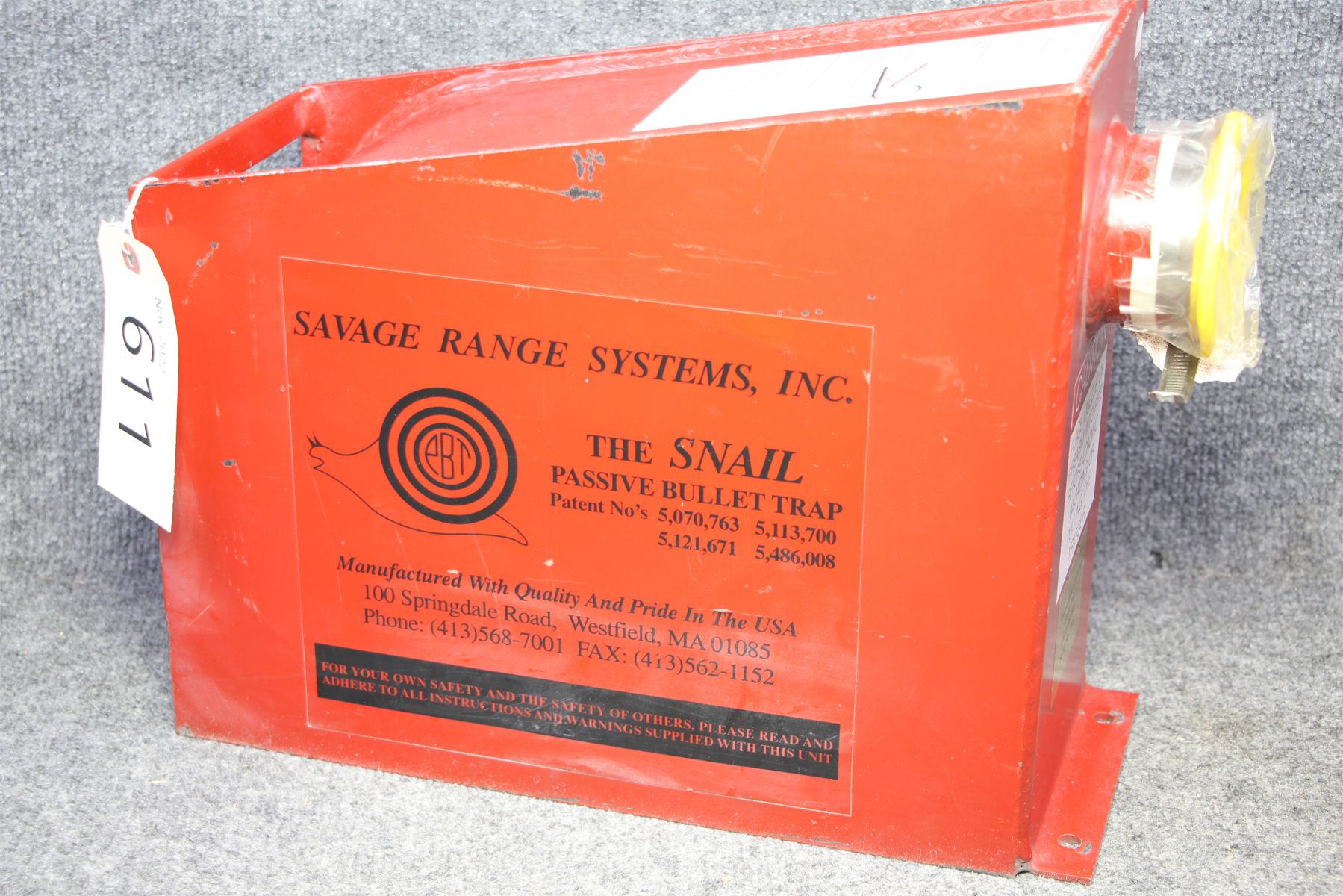 Bullet Trap Model Savage Snail Bullet Trap