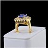 Image 2 : 4.12 ctw Tanzanite and 1.57 ctw Diamond 14K Yellow Gold Ring