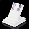 Image 2 : 5.71 ctw Multi-colored Sapphire and 0.91 ctw Diamond Earrings