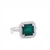 Image 1 : Platinum Emerald Ring 3.57 ct