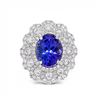 Image 2 : Platinum Tanzanite Ring 3.76 ct