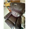 Image 1 : Dark Brown Action Leather Recliner 37H x 39D x 26W Excellent Condition